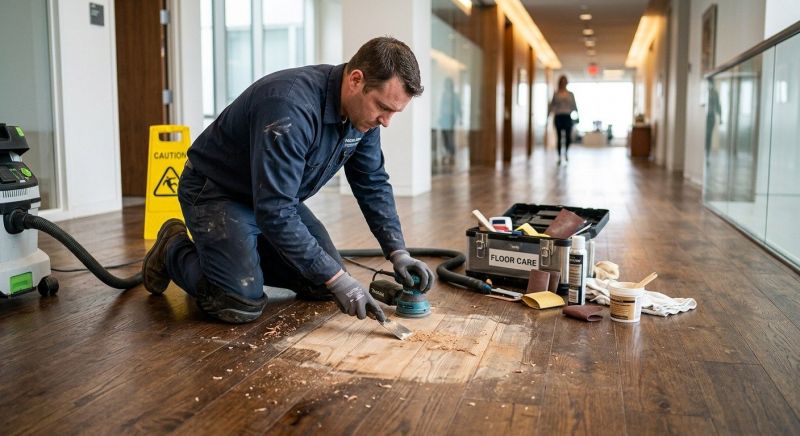 Our team working on Wood Floor Service projects in Gilbert, AZ