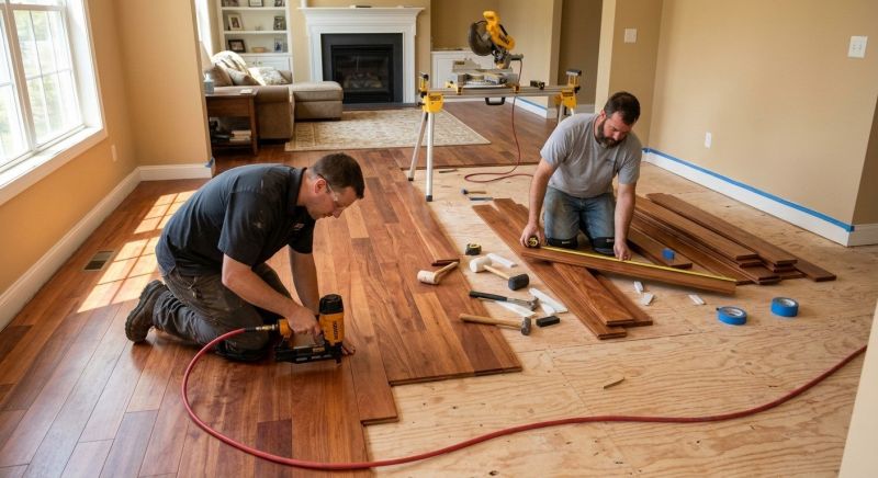 Cherry Floor Installation in Chandler, AZ