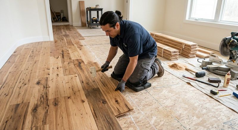 Hickory Floor Installation in Gilbert, AZ