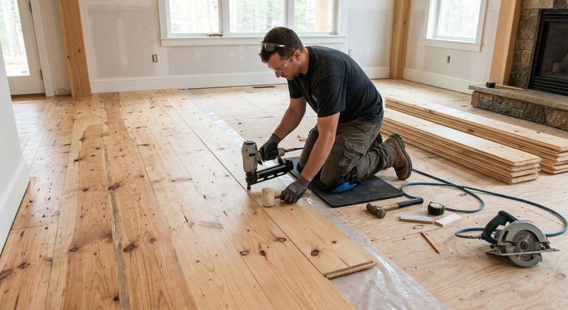 Pine Floor Installation in Gilbert, AZ
